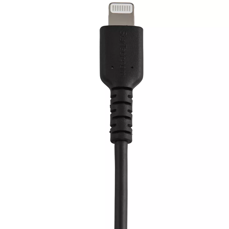 StarTech.com Cabo USB-A para Lightning preto robusto de 30cm – Cabo de carregamento/sincronização USB Type-A para Lightning em fibra de aramida heavy-duty – Certificado Apple MFi iPad/iPhone 12