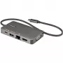 StarTech.com Adaptador multiporta USB-C – USB-C para HDMI 4K 30Hz ou VGA 1080p – Mini dock USB Type-C com Power Delivery 100W passthrough, hub USB de 3 portas 5Gbps, GbE – Cabo fixo de 12″ (30 cm)
