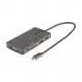 StarTech.com Adaptador multiporta USB-C – Dock de viagem HDMI 4K 30Hz ou VGA – Hub USB 3.0 5Gbps (portas USB-A/USB-C) – Power Delivery 100W – SD/Micro SD – GbE – Cabo de 30cm – Mini dock USB-C