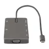 StarTech.com Adaptador multiporta USB-C – Dock de viagem HDMI 4K 30Hz ou VGA – Hub USB 3.0 5Gbps (portas USB-A/USB-C) – Power Delivery 100W – SD/Micro SD – GbE – Cabo de 30cm – Mini dock USB-C