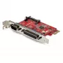StarTech.com Placa PCIe com porta série e paralela – Placa adaptadora combo PCI-Express com 1 porta paralela DB25 e 1 porta série RS232 – Placa de expansão/controlador – Placa PCIe para impressora