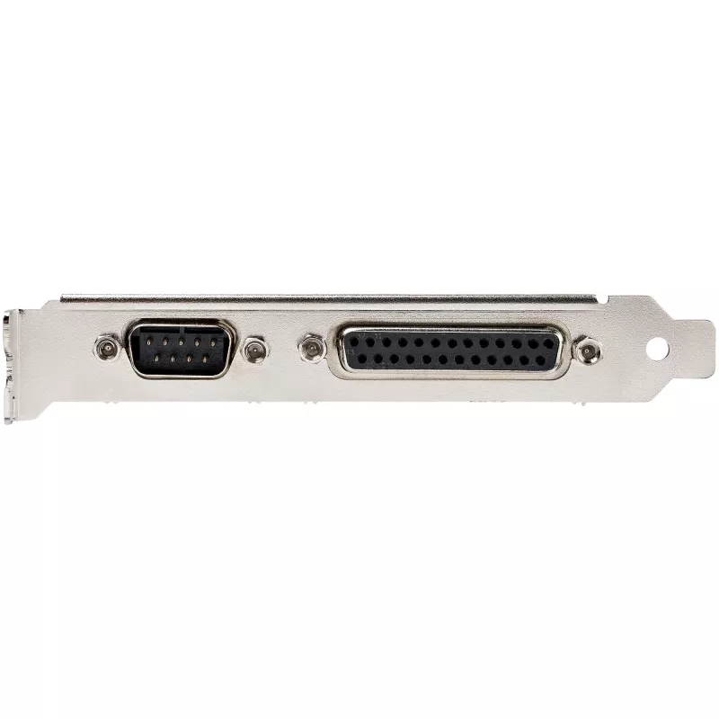 StarTech.com Placa PCIe com porta série e paralela – Placa adaptadora combo PCI-Express com 1 porta paralela DB25 e 1 porta série RS232 – Placa de expansão/controlador – Placa PCIe para impressora