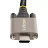 StarTech.com Cabo USB-C de 50cm (20″) com fixação lateral por parafuso 10Gbps – Cabo USB 3.1/3.2 Gen 2 Type-C – Carregamento Power Delivery 100W (5A), DP Alt Mode – Bloqueio duplo por parafuso – Cabo USB-C carregar/sincronizar