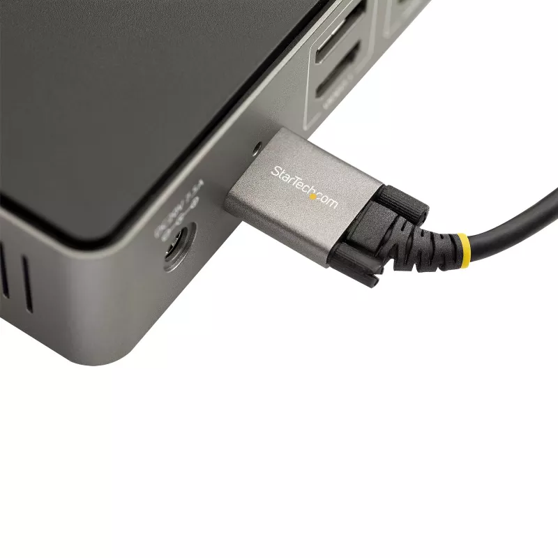 StarTech.com Cabo USB-C de 50cm (20″) com fixação lateral por parafuso 10Gbps – Cabo USB 3.1/3.2 Gen 2 Type-C – Carregamento Power Delivery 100W (5A), DP Alt Mode – Bloqueio duplo por parafuso – Cabo USB-C carregar/sincronizar
