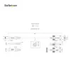 StarTech.com Cabo USB-C de 50cm (20″) com fixação lateral por parafuso 10Gbps – Cabo USB 3.1/3.2 Gen 2 Type-C – Carregamento Power Delivery 100W (5A), DP Alt Mode – Bloqueio duplo por parafuso – Cabo USB-C carregar/sincronizar