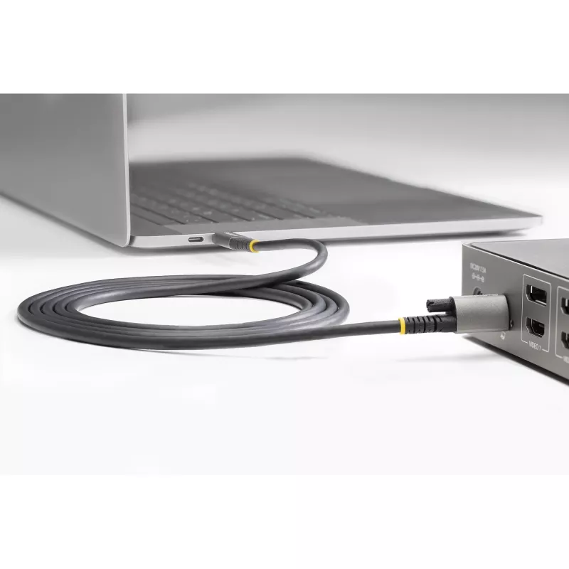 StarTech.com Cabo USB-C de 50 cm com bloqueio superior por parafuso 10 Gbit/s – Cabo USB 3.1/3.2 Gen 2 Type-C – Carregamento Power Delivery 100 W (5 A), DP Alt Mode – Bloqueio simples por parafuso, cabo USB-C carregar/sincronizar