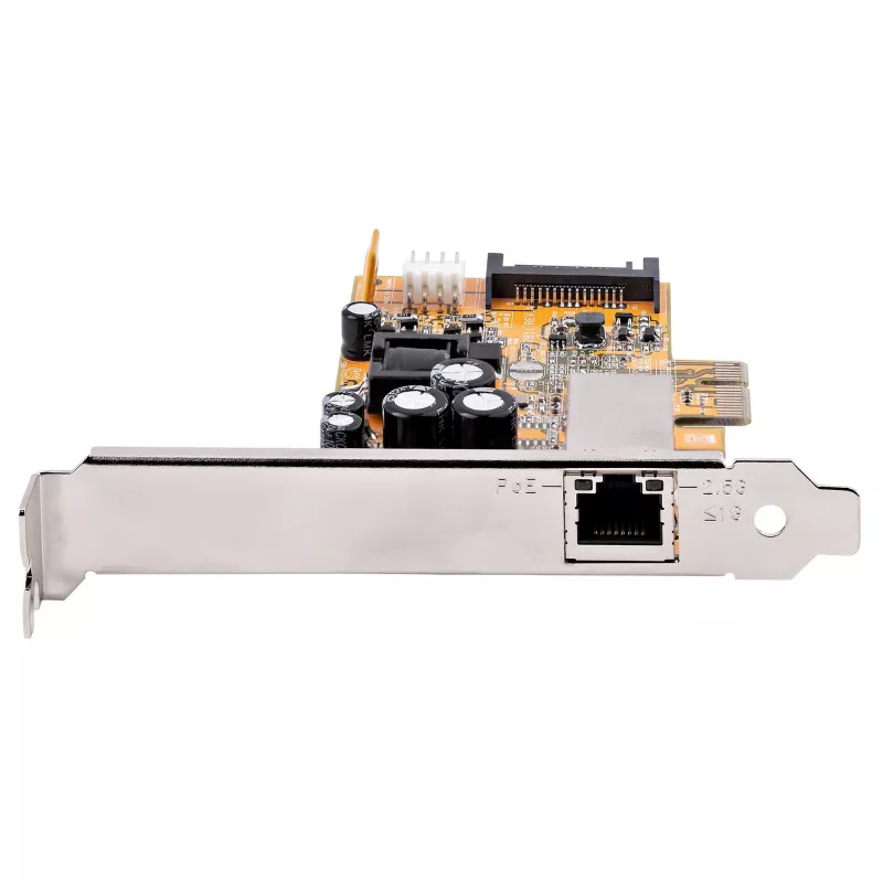 StarTech.com Placa de rede PoE 2.5Gbps de 1 porta, placa Ethernet PCIe com RJ45, NIC PoE 30W 802.3at para desktops/servidores, adaptador de rede PoE-LAN com chapa low-profile, NBaseT, Windows/Linux