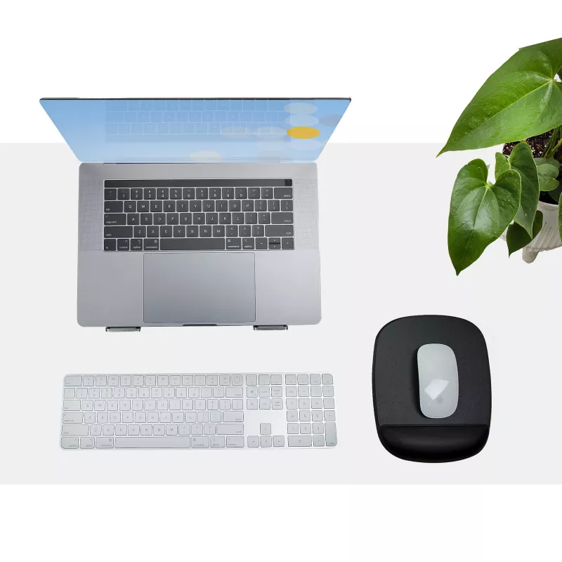 StarTech.com Tapete de rato com apoio de pulso, 6,7 x 7,1 x 0,8 polegadas (17 x 18 x 2 cm), tapete de rato ergonómico com apoio de pulso, almofada de pulso de secretária com base PU antiderrapante, tapete de rato em gel almofadado com apoio de pulso