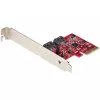 StarTech.com Placa SATA PCIe – Placa de expansão SATA PCIe de 2 portas – 6Gbps – Full/Low Profile – Adaptador/controlador PCI Express para SATA – ASM1062R SATA RAID – Conversor PCIe para SATA