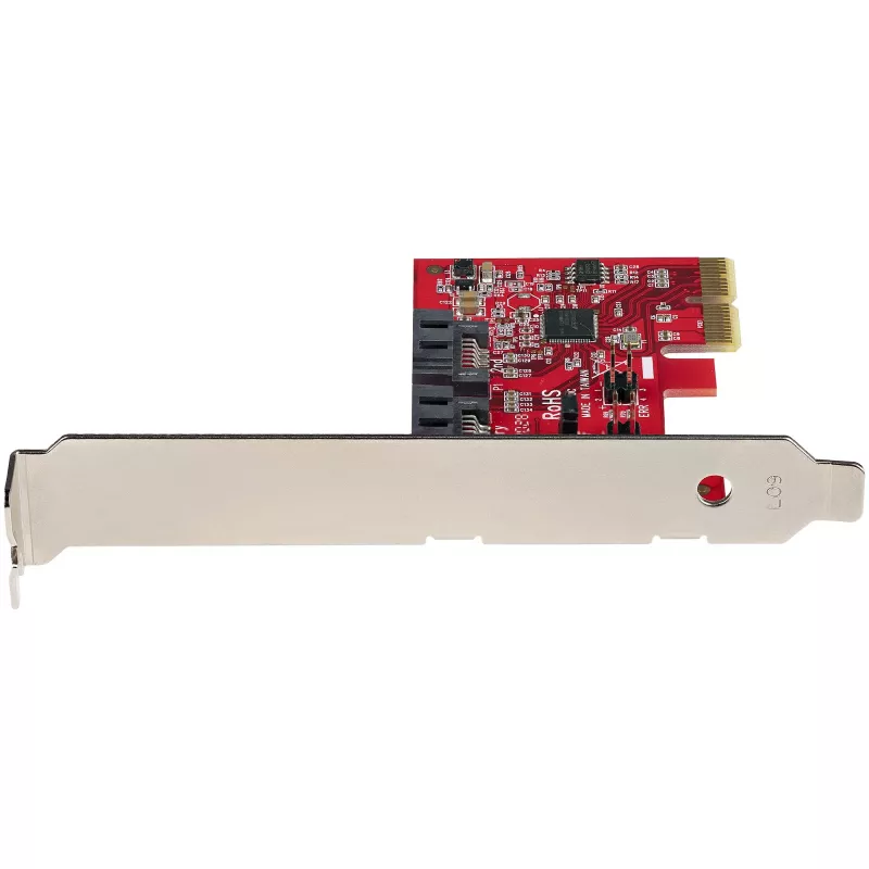 StarTech.com Placa SATA PCIe – Placa de expansão SATA PCIe de 2 portas – 6Gbps – Full/Low Profile – Adaptador/controlador PCI Express para SATA – ASM1062R SATA RAID – Conversor PCIe para SATA
