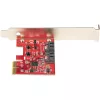 StarTech.com Placa SATA PCIe – Placa de expansão SATA PCIe de 2 portas – 6Gbps – Full/Low Profile – Adaptador/controlador PCI Express para SATA – ASM1062R SATA RAID – Conversor PCIe para SATA