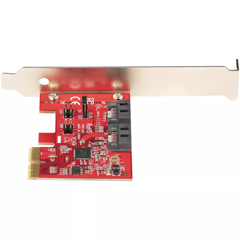 StarTech.com Placa SATA PCIe – Placa de expansão SATA PCIe de 2 portas – 6Gbps – Full/Low Profile – Adaptador/controlador PCI Express para SATA – ASM1062R SATA RAID – Conversor PCIe para SATA