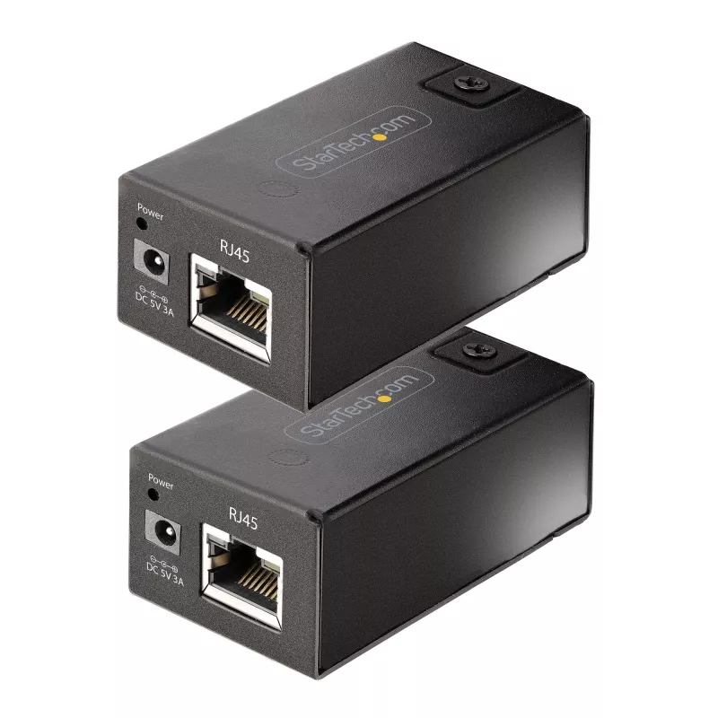 StarTech.com Extensor USB 2.0 de 150 m (492 ft) através de cabo Ethernet Cat5e/Cat6, extensor USB com alimentação externa via cabo RJ45/rede, extensor/adaptador USB através de cabo Ethernet