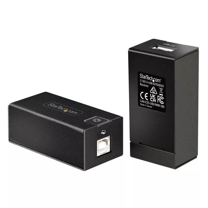 StarTech.com Extensor USB 2.0 de 150 m (492 ft) através de cabo Ethernet Cat5e/Cat6, extensor USB com alimentação externa via cabo RJ45/rede, extensor/adaptador USB através de cabo Ethernet