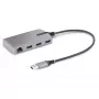 StarTech.com Hub USB de 3 portas com Ethernet – 3 portas USB-A – Gigabit Ethernet (RJ-45) – USB 3.0 5Gbit/s – Alimentado pelo barramento – Cabo de 30 cm – Adaptador hub USB portátil para portátil com GbE