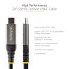 StarTech.com Cabo USB-C de 20 polegadas (50 cm) 10 Gbit/s – Cabo USB 3.1 Type-C – Carregamento Power Delivery 100 W (5 A), DP Alt Mode – Cabo USB-C para portátil/telefone/dispositivo USB-C – Carregar/sincronizar