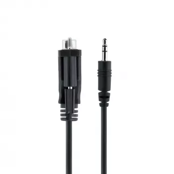 StarTech.com Cabo série DB9 para 3,5 mm de 1 m para configuração de dispositivos série, ficha RS232 DB9 para cabo de 3,5 mm, utilizado para calibração de projetores, sinalização digital e televisores através da porta áudio