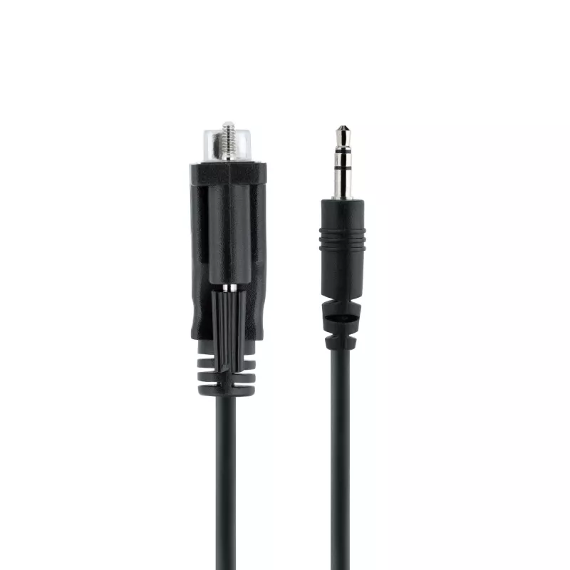 StarTech.com Cabo série DB9 para 3,5 mm de 1 m para configuração de dispositivos série, ficha RS232 DB9 para cabo de 3,5 mm, utilizado para calibração de projetores, sinalização digital e televisores através da porta áudio