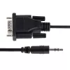 StarTech.com Cabo série DB9 para 3,5 mm de 1 m para configuração de dispositivos série, ficha RS232 DB9 para cabo de 3,5 mm, utilizado para calibração de projetores, sinalização digital e televisores através da porta áudio