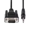 StarTech.com Cabo série DB9 para 3,5 mm de 1 m para configuração de dispositivos série, ficha RS232 DB9 para cabo de 3,5 mm, utilizado para calibração de projetores, sinalização digital e televisores através da porta áudio