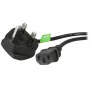 StarTech.com Cabo de alimentação para computador UK de 0,9 m (3ft), BS 1363 para C13, 18AWG, 10A 250V, cabo de alimentação de substituição, cabo de alimentação UK / cabo de alimentação de PC, cabo de alimentação de TV