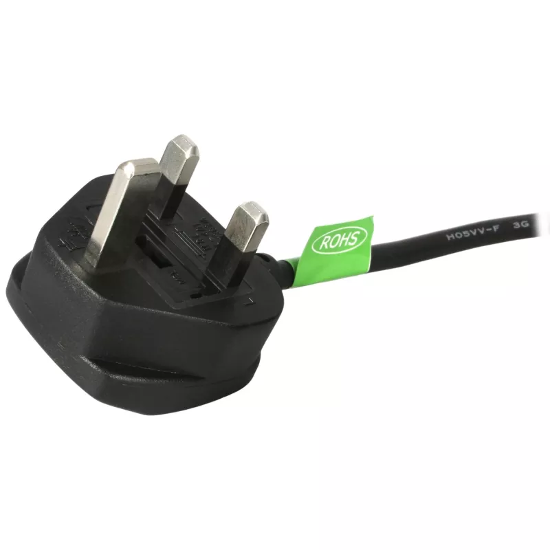 StarTech.com Cabo de alimentação para computador UK de 0,9 m (3ft), BS 1363 para C13, 18AWG, 10A 250V, cabo de alimentação de substituição, cabo de alimentação UK / cabo de alimentação de PC, cabo de alimentação de TV
