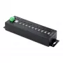 StarTech.com Hub USB 2.0 Industrial de 10 portas, hub USB robusto com proteção ESD nível 4, hub USB-A para montagem em calha DIN/parede/secretária, expansão de portas USB com conectores bloqueáveis, hub USB multiporta