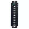 StarTech.com Hub USB 2.0 Industrial de 10 portas, hub USB robusto com proteção ESD nível 4, hub USB-A para montagem em calha DIN/parede/secretária, expansão de portas USB com conectores bloqueáveis, hub USB multiporta