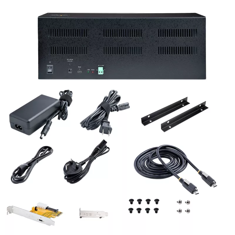 StarTech.com Chassis de expansão PCIe de 4 slots com placa anfitriã PCIe x2, PCIe 2.0 – 10 Gbit/s, slots PCIe externos para desktops/servidores, caixa/adaptador de expansão PCI Express, 4 slots PCIe x1