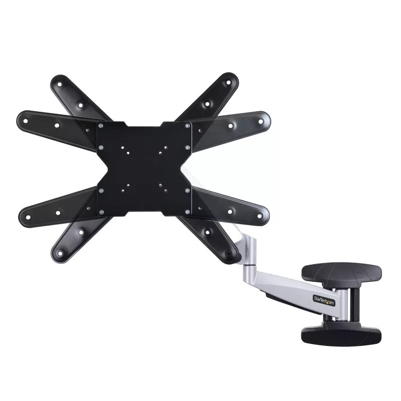 StarTech.com Suporte de parede VESA para TV, suporte de parede de TV Full-Motion ajustável para ecrãs de 23 a 55 polegadas, suporte de TV plano suporta 30 kg, suporte de parede de TV extensível/inclinável/orientável