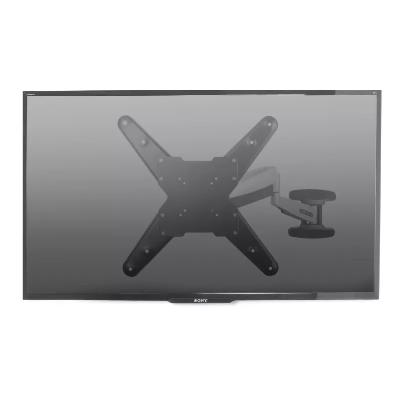 StarTech.com Suporte de parede VESA para TV, suporte de parede de TV Full-Motion ajustável para ecrãs de 23 a 55 polegadas, suporte de TV plano suporta 30 kg, suporte de parede de TV extensível/inclinável/orientável