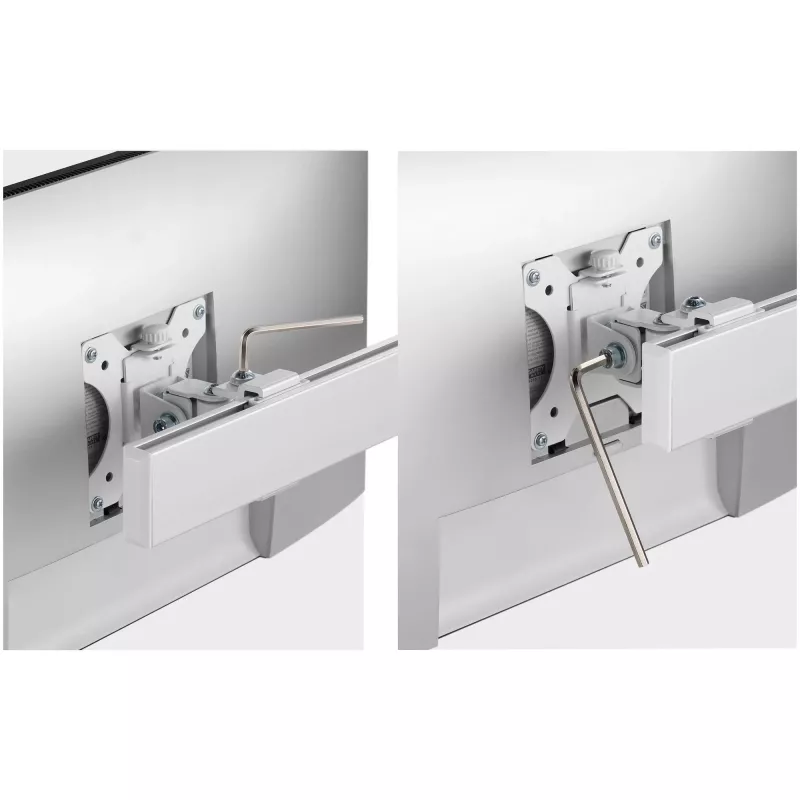 StarTech.com Suporte de secretária para seis monitores com barra transversal, para ecrãs de computador até 32 polegadas, máx. 8 kg por monitor, coluna dupla, fixação em C/passagem pela secretária, ajustável em altura