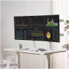 StarTech.com Suporte de secretária para seis monitores com barra transversal, para ecrãs de computador até 32 polegadas, máx. 8 kg por monitor, coluna dupla, fixação em C/passagem pela secretária, ajustável em altura