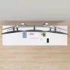 StarTech.com Suporte de secretária para seis monitores com barra transversal, para ecrãs de computador até 32 polegadas, máx. 8 kg por monitor, coluna dupla, fixação em C/passagem pela secretária, ajustável em altura