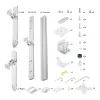 StarTech.com Suporte de secretária para seis monitores com barra transversal, para ecrãs de computador até 32 polegadas, máx. 8 kg por monitor, coluna dupla, fixação em C/passagem pela secretária, ajustável em altura