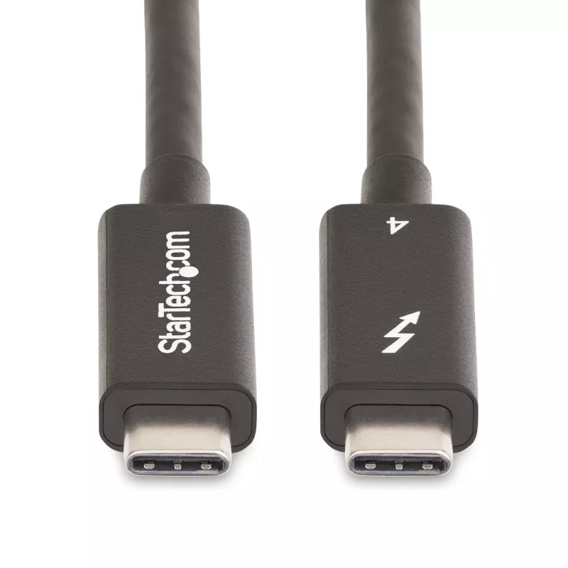 StarTech.com Cabo Thunderbolt 4 ativo de 2m, 40 Gbit/s, Power Delivery 100W, vídeo 4K/8K, cabo Thunderbolt certificado Intel – Compatível com USB4/Thunderbolt 4/USB 3.2/USB Type-C/DisplayPort/Thunderbolt 3