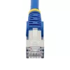 StarTech.com Cabo Ethernet CAT6a de 2m – Azul – baixo fumo sem halogéneos (LSZH) – Cabo de rede patch S/FTP 10GbE 500MHz 100W PoE++ RJ-45 sem proteção do encaixe com alívio de tensão