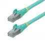 StarTech.com Cabo Ethernet CAT6a de 5 m – Aqua – Low Smoke Zero Halogen (LSZH) – Cabo de rede patch S/FTP 10GbE 500MHz 100W PoE++ RJ-45 sem proteção do encaixe com alívio de tensão