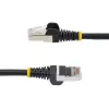 StarTech.com Cabo Ethernet CAT6a de 7m – Preto – Low Smoke Zero Halogen (LSZH) – Cabo de rede patch S/FTP 10GbE 500MHz 100W PoE++ RJ-45 snagless com alívio de tensão