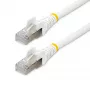 StarTech.com Cabo Ethernet CAT6a de 7,5m – Branco – Low Smoke Zero Halogen (LSZH) – Cabo de rede patch S/FTP 10GbE 500MHz 100W PoE++ RJ-45 snagless com alívio de tensão