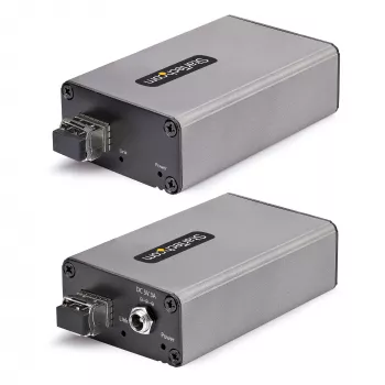 StarTech.com Extensor USB 3.0 de 2 portas sobre fibra multimodo OM3 – LC/LC – hub USB-A de 2x 5 Gbit/s – alcance de 350 m (1150 pés) – extensor USB de fibra ótica duradouro – extensor USB ótico
