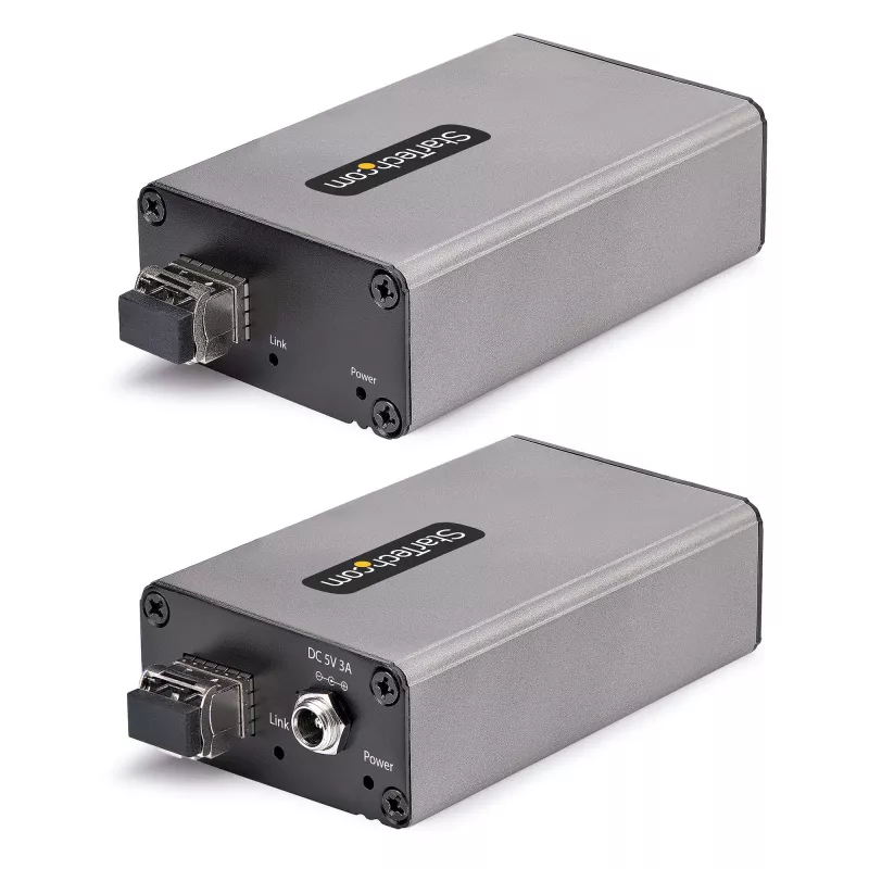 StarTech.com Extensor USB 3.0 de 2 portas sobre fibra multimodo OM3 – LC/LC – hub USB-A de 2x 5 Gbit/s – alcance de 350 m (1150 pés) – extensor USB de fibra ótica duradouro – extensor USB ótico