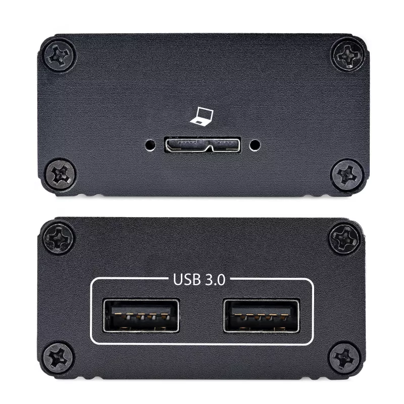 StarTech.com Extensor USB 3.0 de 2 portas sobre fibra multimodo OM3 – LC/LC – hub USB-A de 2x 5 Gbit/s – alcance de 350 m (1150 pés) – extensor USB de fibra ótica duradouro – extensor USB ótico