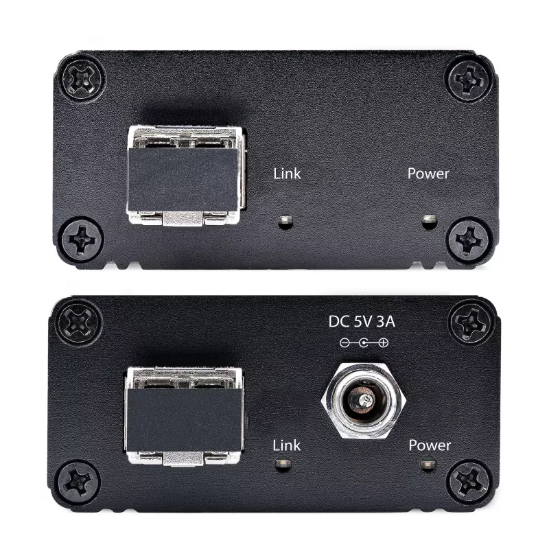 StarTech.com Extensor USB 3.0 de 2 portas sobre fibra multimodo OM3 – LC/LC – hub USB-A de 2x 5 Gbit/s – alcance de 350 m (1150 pés) – extensor USB de fibra ótica duradouro – extensor USB ótico
