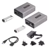 StarTech.com Extensor USB 3.0 de 2 portas sobre fibra multimodo OM3 – LC/LC – hub USB-A de 2x 5 Gbit/s – alcance de 350 m (1150 pés) – extensor USB de fibra ótica duradouro – extensor USB ótico