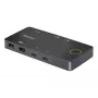 StarTech.com Comutador KVM USB-C de 2 portas, monitor HDMI 4K 60Hz único, portas duplas de Power Delivery 100W pass-through, alimentado por bus, compatível com USB Type-C/USB4/Thunderbolt 3/4 – fator de forma pequeno