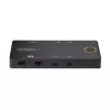 StarTech.com Comutador KVM USB-C de 2 portas, monitor HDMI 4K 60Hz único, portas duplas de Power Delivery 100W pass-through, alimentado por bus, compatível com USB Type-C/USB4/Thunderbolt 3/4 – fator de forma pequeno