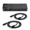 StarTech.com Comutador KVM USB-C de 2 portas, monitor HDMI 4K 60Hz único, portas duplas de Power Delivery 100W pass-through, alimentado por bus, compatível com USB Type-C/USB4/Thunderbolt 3/4 – fator de forma pequeno