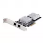 StarTech.com Placa adaptadora de rede PCIe 10GbE de 2 portas, placa de rede para PCs/servidores, placa Ethernet PCIe de seis velocidades com suporte Jumbo Frame, placa de interface NIC/LAN, 10GBASE-T e NBASE-T