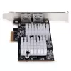 StarTech.com Placa adaptadora de rede PCIe 10GbE de 2 portas, placa de rede para PCs/servidores, placa Ethernet PCIe de seis velocidades com suporte Jumbo Frame, placa de interface NIC/LAN, 10GBASE-T e NBASE-T